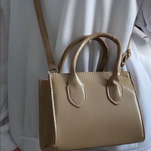 tiny tan bag